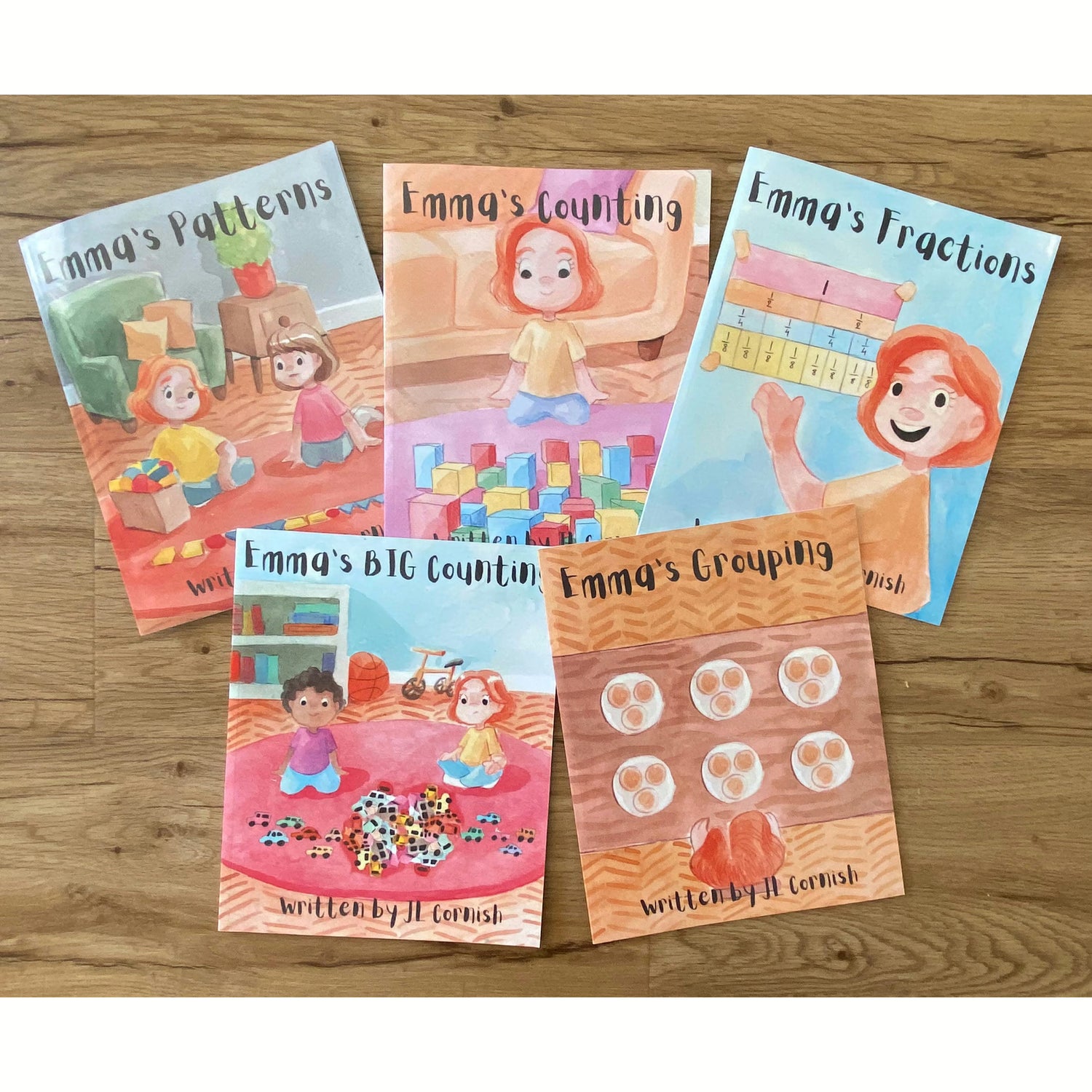 The Teacher Author website features books and classroom resources written by JL Cornish. Includes children's books such as Emma's Counting, Emma's BIG Counting, Emma's Fractions, Emma's Grouping and Emma's Patterns The perfect books for teachers to use in the classroom when teaching number sense and counting.