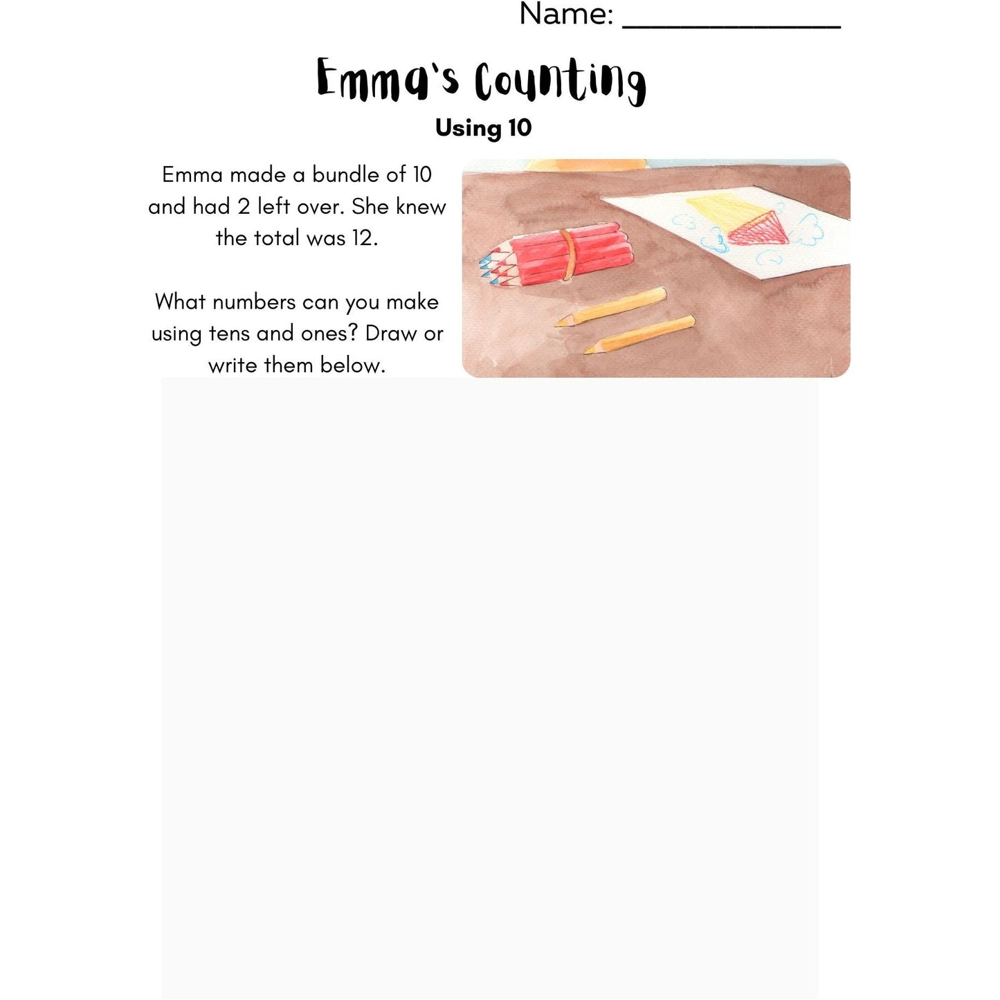 Emma's Counting - Extra Learning Activities